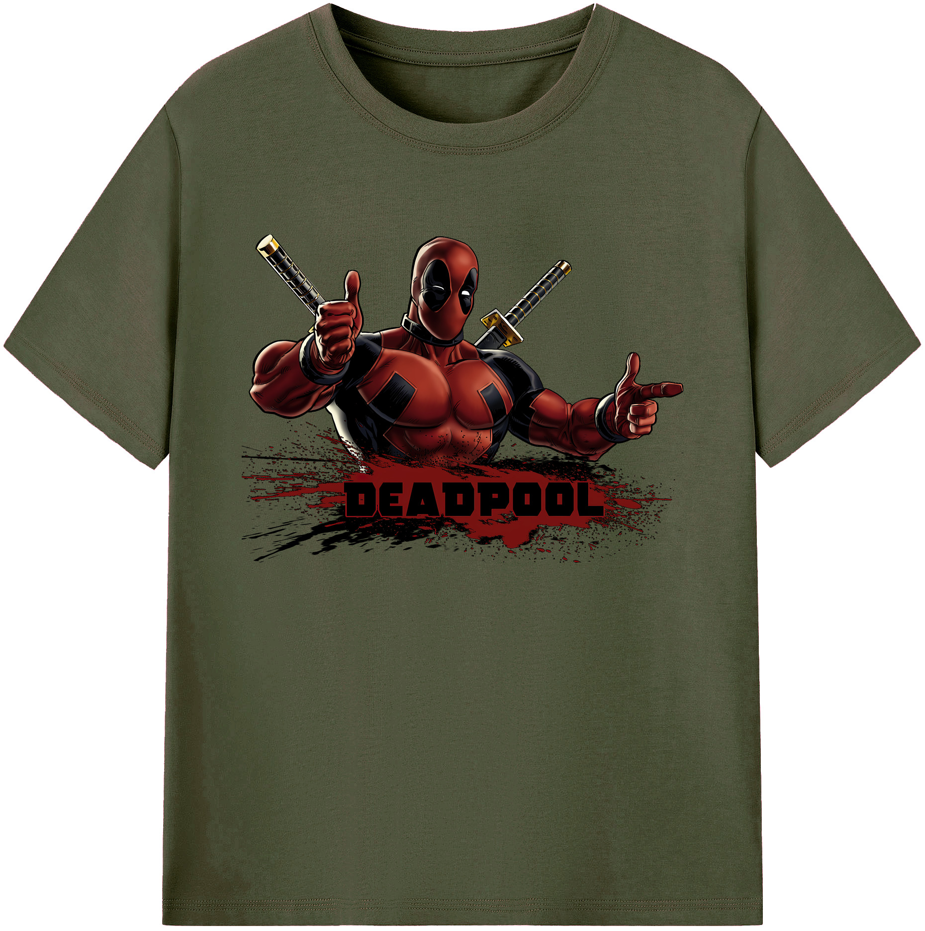 （画像用） Deadpool デッドプール 綿100％ メンズ半袖Tシャツ｜肌触りやわらか＆通気性